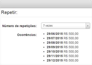 Contas recorrentes